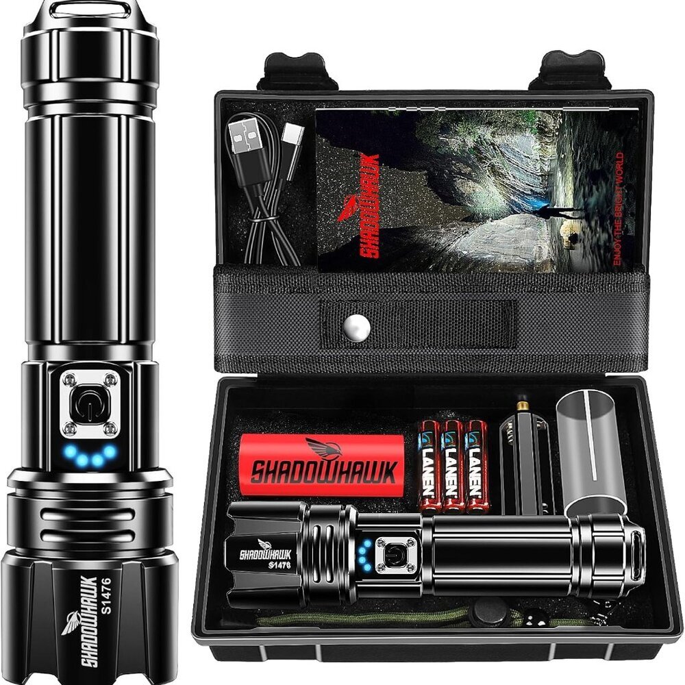 Flashlight 2000 High Lumens Rechargeable - 30W Super Bright LED Flash Light | 50